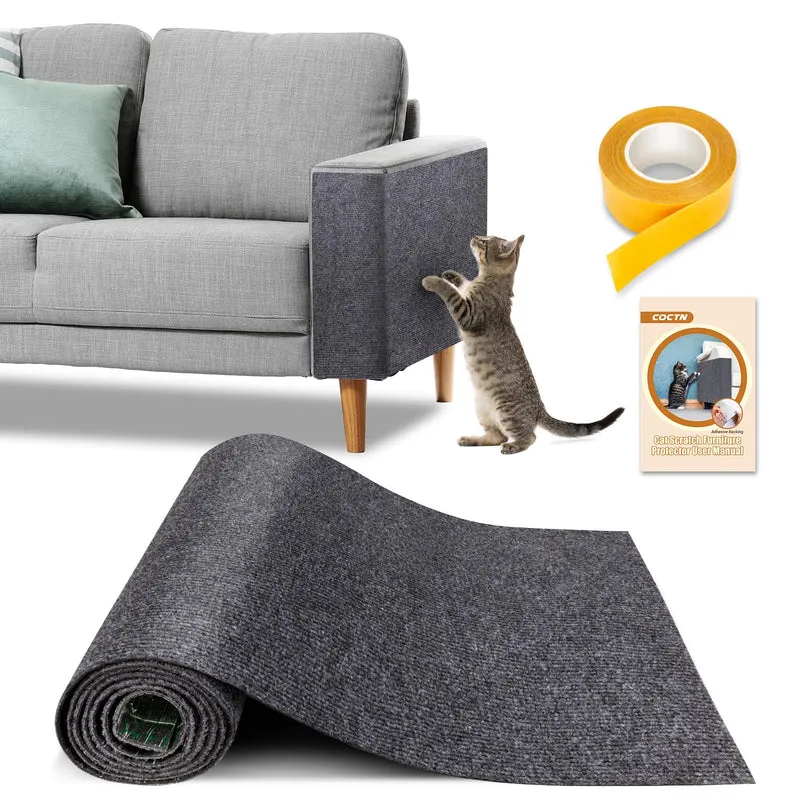 COCTN Protège Canapé Anti-Griffures 90 po x 16 po – Protection Durable pour Canapé et Mobilier (Gris Foncé)