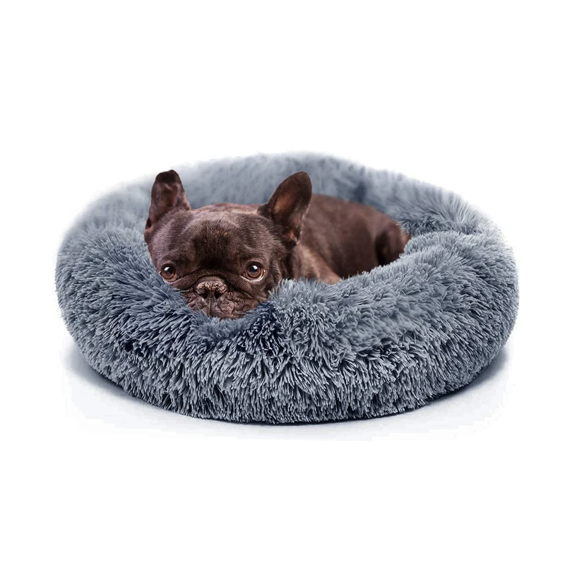 Nononfish Petit Lit Chien Rond Calmant – Lavable en Machine, Base Anti-Glisse et Imperméable