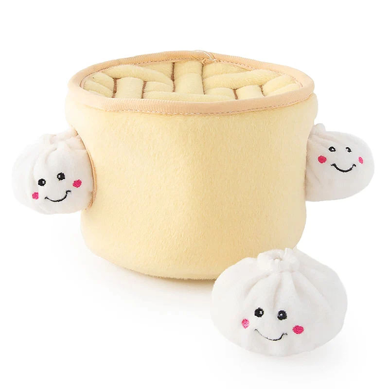 ZippyPaws Burrow – Jouets Interactifs pour Chiens Petits et Moyens, Cache-cache Peluche avec Miniz Sonores