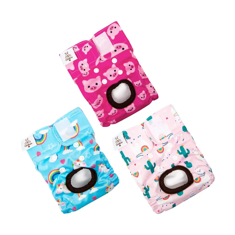 CuteBone Couches pour Chien Femelle Lavables – Pack de 3