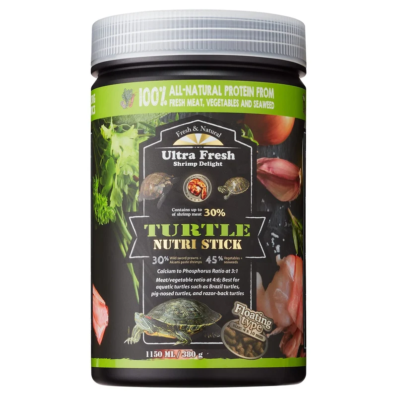 Ultra Fresh Tortue Nutri Stick – Saveur Crevette Sabre, Calcium & Probiotiques