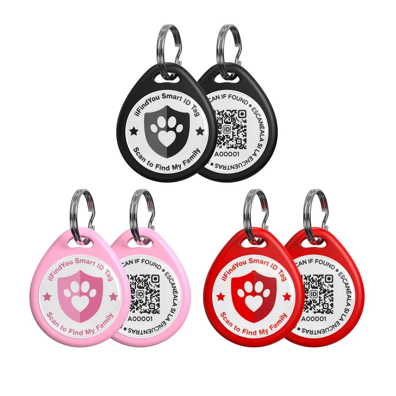 ilFindYou – Étiquettes Chien Personnalisables (3 pièces) – QR Code et Profil en Ligne