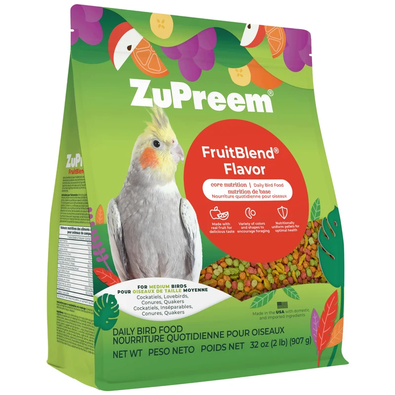ZuPreem FruitBlend Pellets pour Oiseaux Moyens – Alimentation Quotidienne Complète