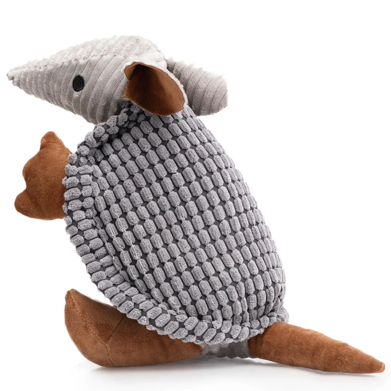 Hollypet Armadillo Peluche – Jouet chien 10 po avec Sifflement Unique | Doux, Durable et Ludique