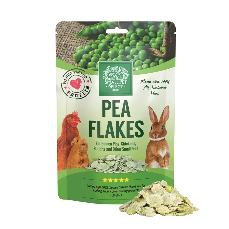 Small Pet Select – Flocons de Pois, Friandises pour Lapin, Cochon d’Inde, Poules et Autres Petits Animaux, 454 g