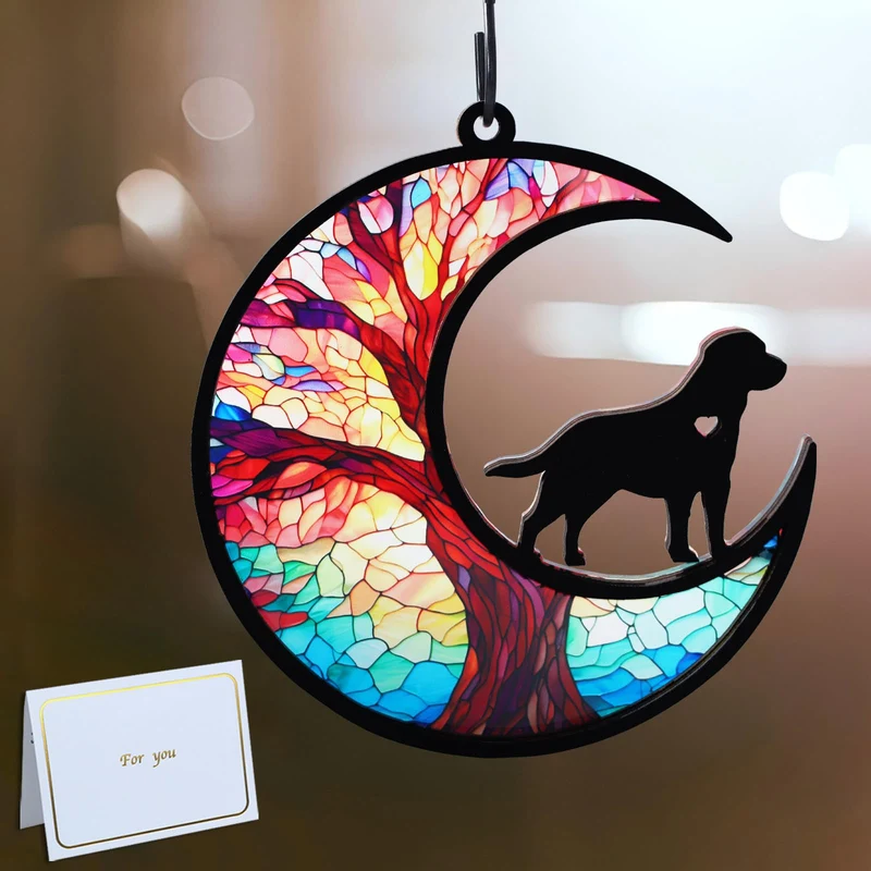 CCiaga Mémorial Labrador — Attrape-soleil avec Cartes de Condoléances, Cadeau personnalisé pour chien