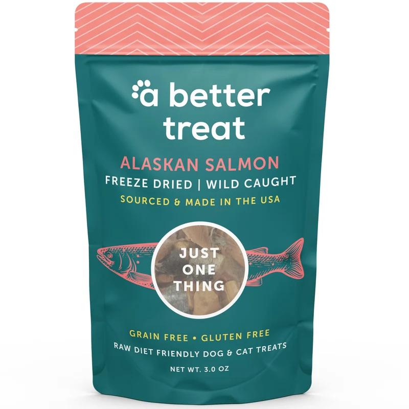 A Better Treat – Friandises pour chiens au saumon lyophilisé, sauvage, ingrédient unique | Sans gluten, sans céréales | Haute protéine | Oméga naturels | Fabriqué aux États-Unis