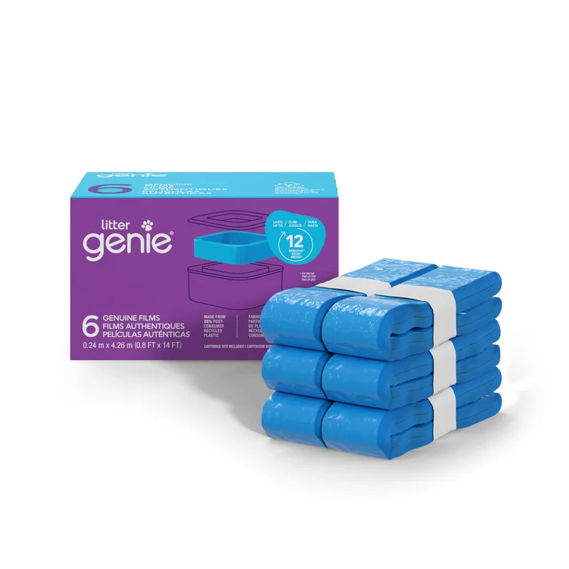 Sacs de recharge Litter Genie – Film authentique 6 rouleaux | Compatibles Standard/Jumbo | Odeurs maîtrisées