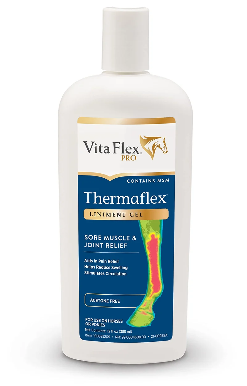 Vita Flex Thermaflex Gel Liniment – Soulagement Muscles et Articulations chez les Chevaux, 12 oz