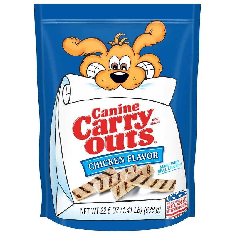 Canine Carry Outs Friandises pour Chiens — Saveur Poulet, Lot de 4 (4 × 22,5 oz), Poulet Réel