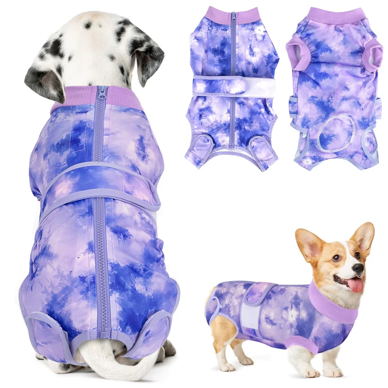 Lukovee Combinaison de Rétablissement pour Chien — Zip Dos et Confort (TPU, XS)