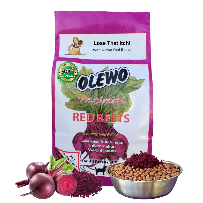 Olewo Original Betteraves Rouges pour Chiens — Soutien peau et équilibre, fibres prébiotiques et nutriments entiers, 1 lb