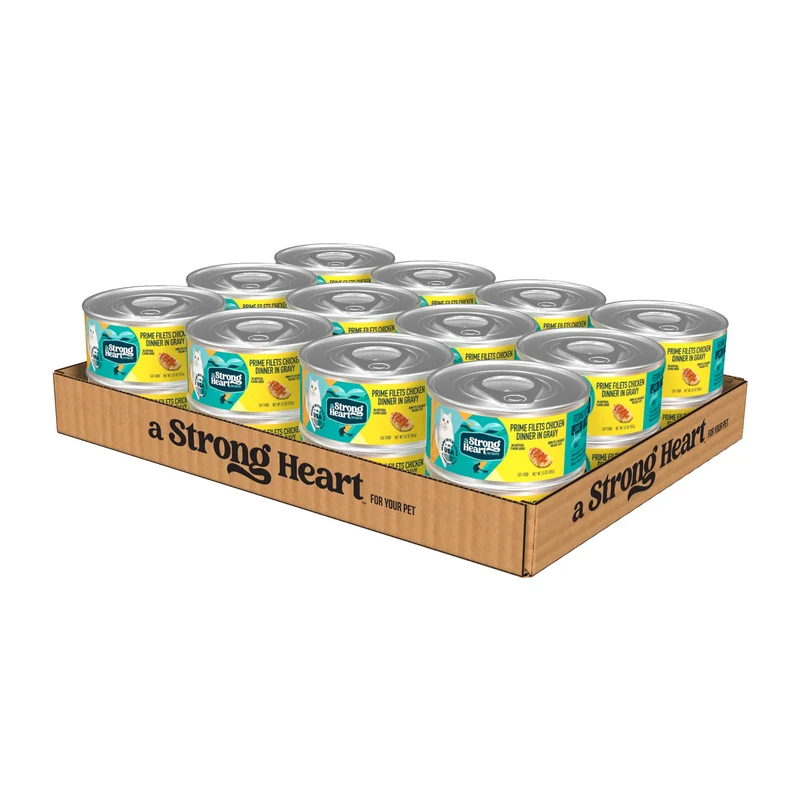 Strongheart Dîner Prime Filets de Poulet en Sauce – Boîtes 5,5 oz (24), Fabriqué aux USA