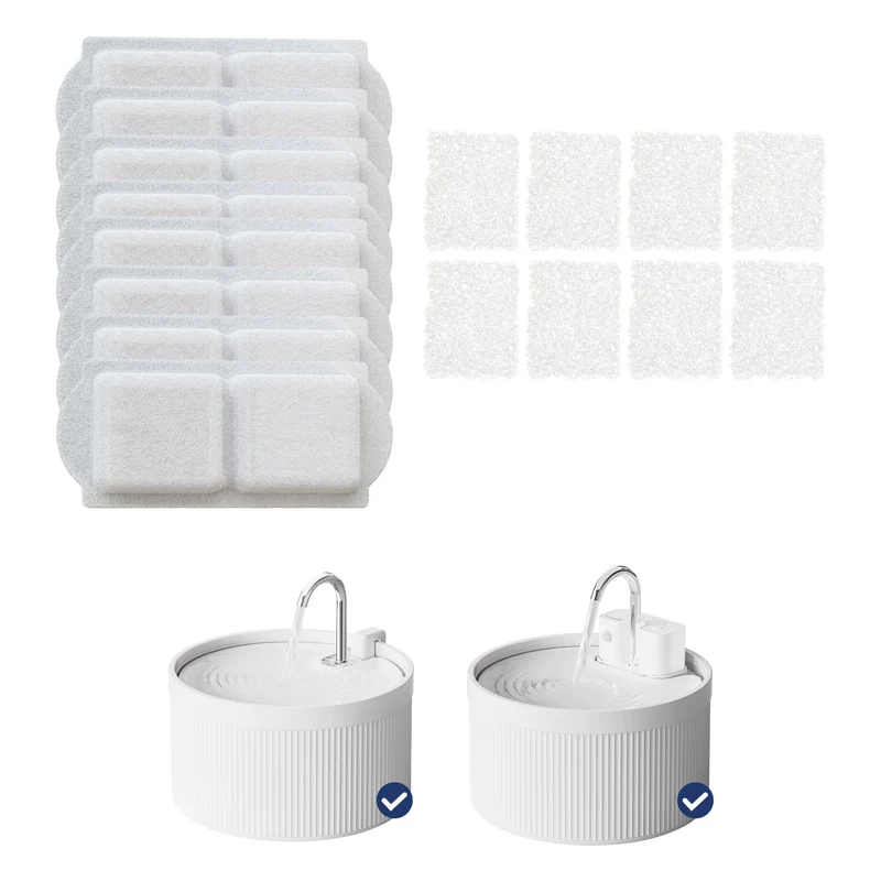 Filtres de remplacement PAWSPIK pour fontaines en céramique – 8 unités