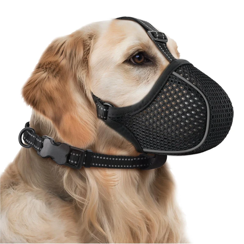 Muserelle BONTHEE pour chien XXL noir – respirante, réglable et sécurisée