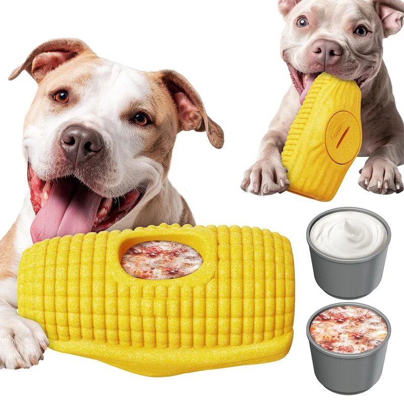 DAMDANLUNO — Jouet interactif indestructible pour chiens mordeurs, compartiments glacés