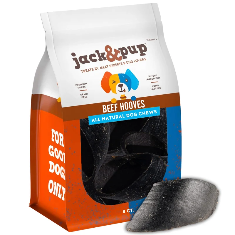 Jack & Pup Sabots de Boeuf pour Chiens (8 pièces) – Friandise naturelle, durable