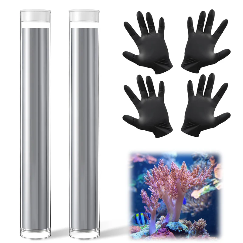 Avenuebool Pâte Epoxy 4 oz avec Gants – Colle Époxy Non Toxique pour Aquarium, Paysages Aquatiques