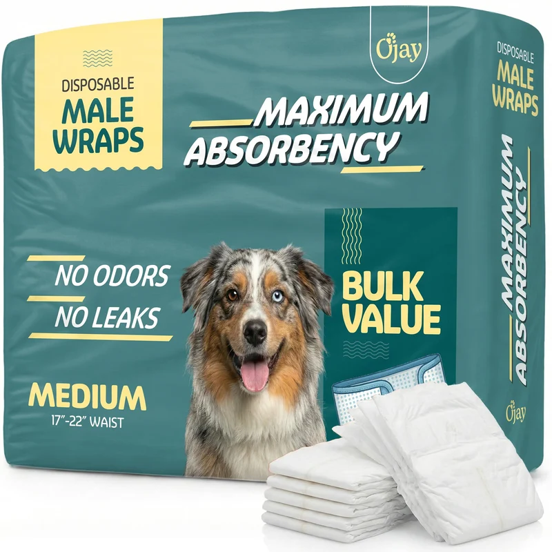 O'JAY Couches Chien Mâle – Absorption Maximale, Sans Fuite, Indicateur d’Humidité