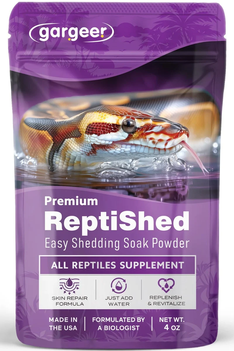 Gargeer ReptiShed – Poudre de bain pour la mue des reptiles (Aloe)