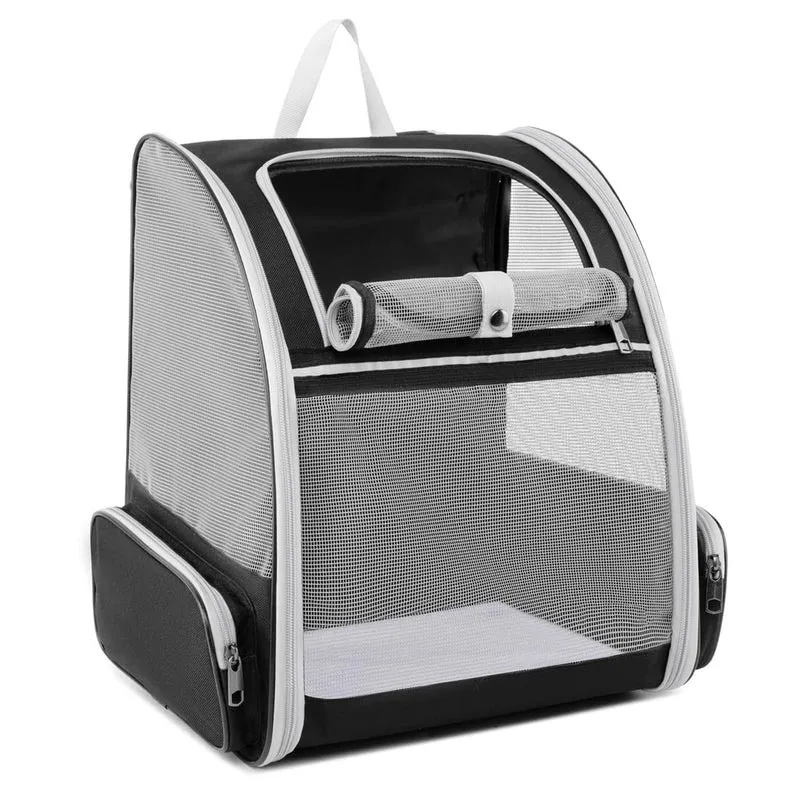 Pollason Sac à Dos Chat et Petit Chien – Transport Portable jusqu’à 15 livres, Noir
