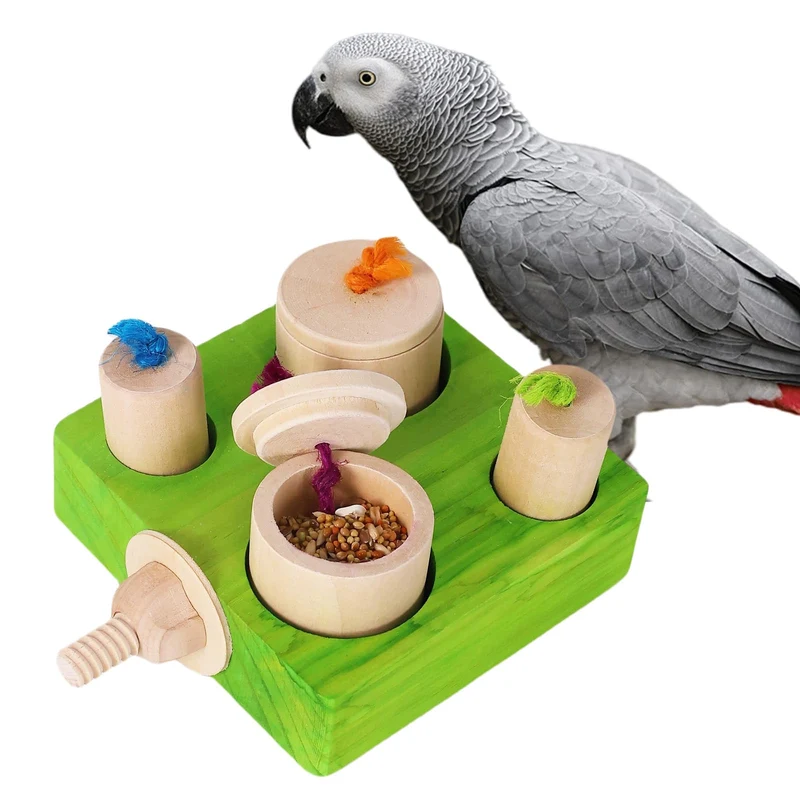 YOOSO WING Birdie Puzzle Feeder – Jeu d’exploration interactif pour perroquets et perruches (Vert)