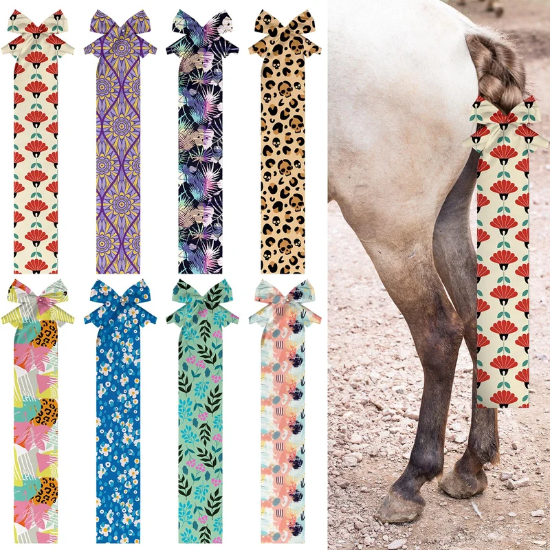 Eccliy – 8 Sacs Queue de Cheval Respirants et Non Élastiques, 22 Pouces, 8 Designs