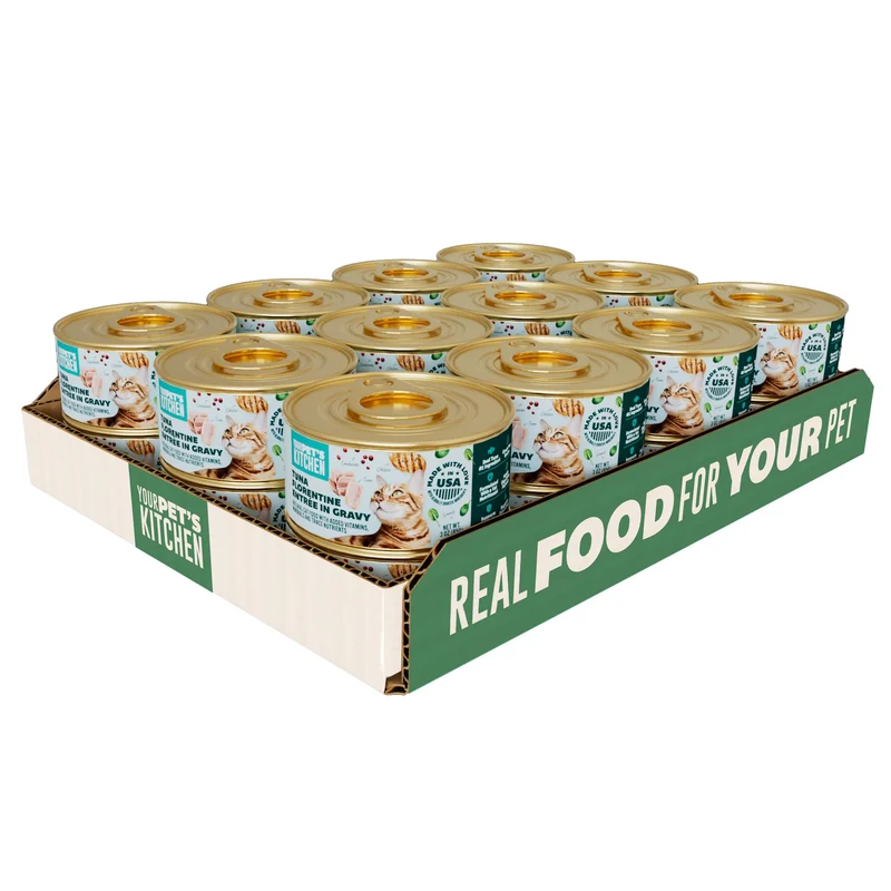 Your Pet's Kitchen – Entrée Florentine au Thon en Sauce pour Chat, Boîtes de 85 g (pack de 24), Fabriqué aux États‑Unis