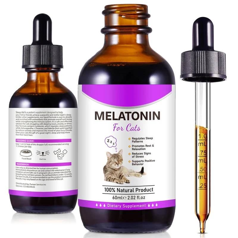 asusxcli Mélatonine pour Chats – Friandises calmantes, sommeil et détente