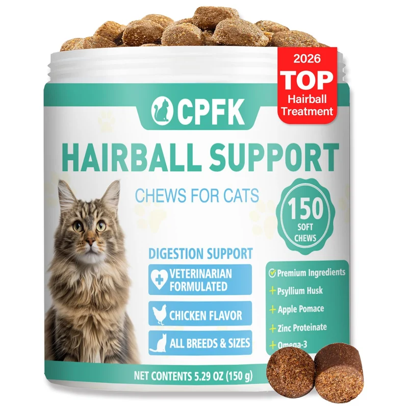 CPFK Friandises Boules de Poils pour Chats – Saveur Poulet, 150 Bouchées