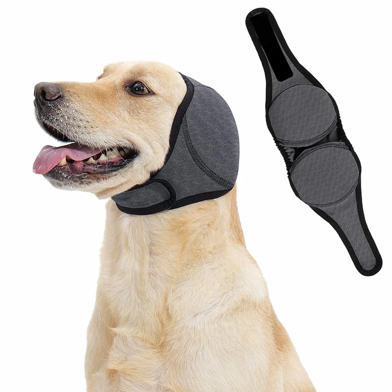 LIANZIMAU Oreilles Silencieuses pour Chien — Couvre-oreilles Anti-Bruit Ajustables et Confort