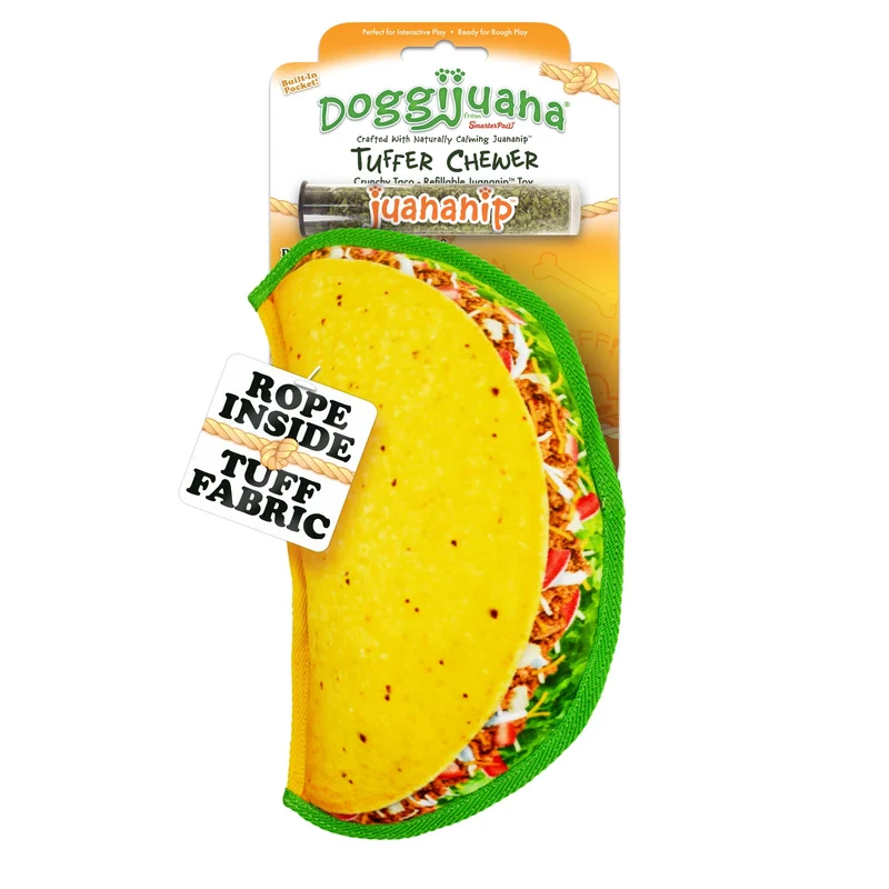 Doggijuana Tuffer Chewer – Peluche Interactive pour Chiens avec Cataire Biologique