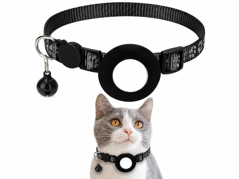 Collier Chat Anti Étranglement à Dégagement Rapide avec Emplacement pour Traqueur