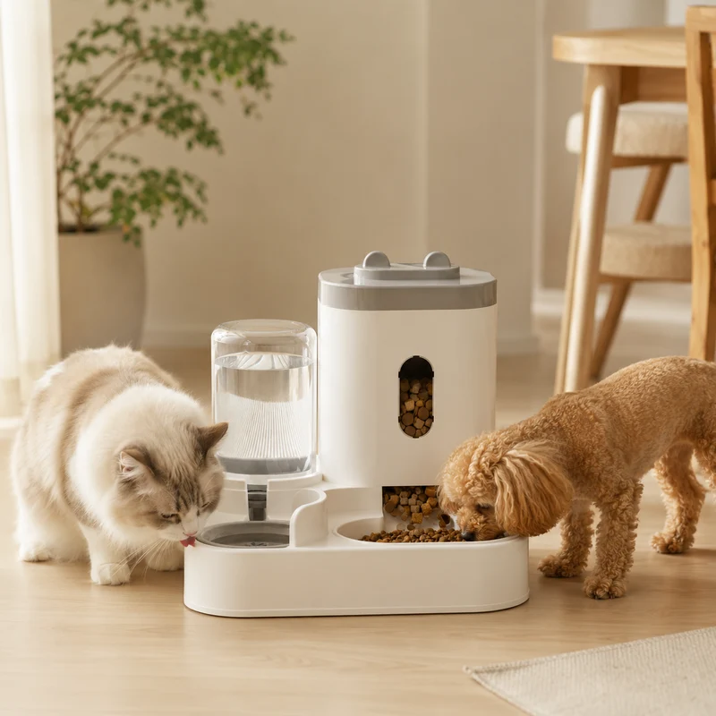 Distributeur de Croquettes avec Fontaine à Eau