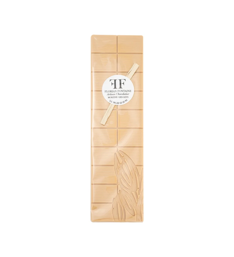 Tablette de chocolat blanc caramélisé