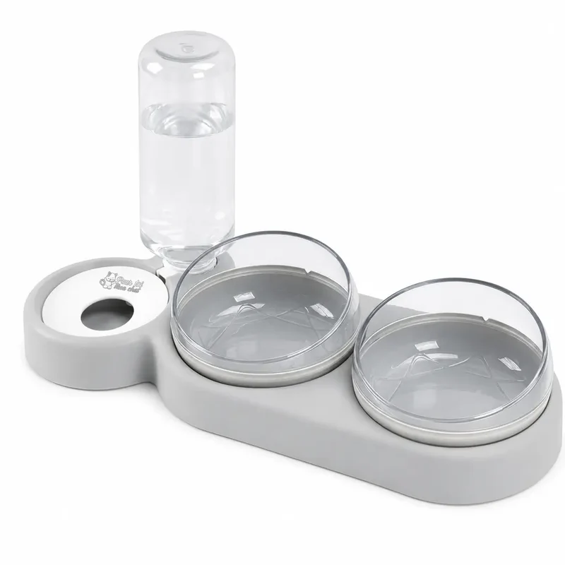 Distributeur de Croquettes et Eau pour Chat - TrioCatBowl™