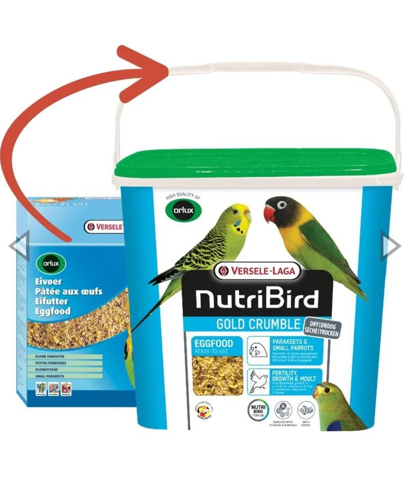 Nutribird Gold Crumble Petites Perruches 5kg (nourriture sèche aux œufs)
