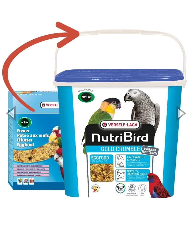 Nutribird Gold Crumble Grandes Perruches et Perroquets 5kg (nourriture sèche aux œufs)