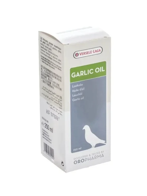 Garlic-Oil 250 ml, Huile d'Ail Purifiante, Oiseaux et Pigeons