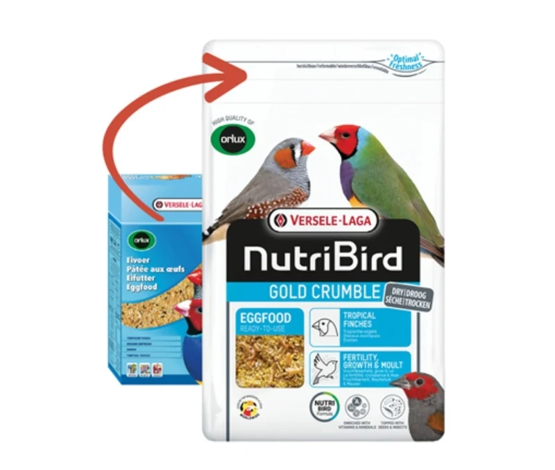 Nutribird Gold Crumble Oiseaux Tropicaux 5kg (Nourriture Sèche aux Oeufs)