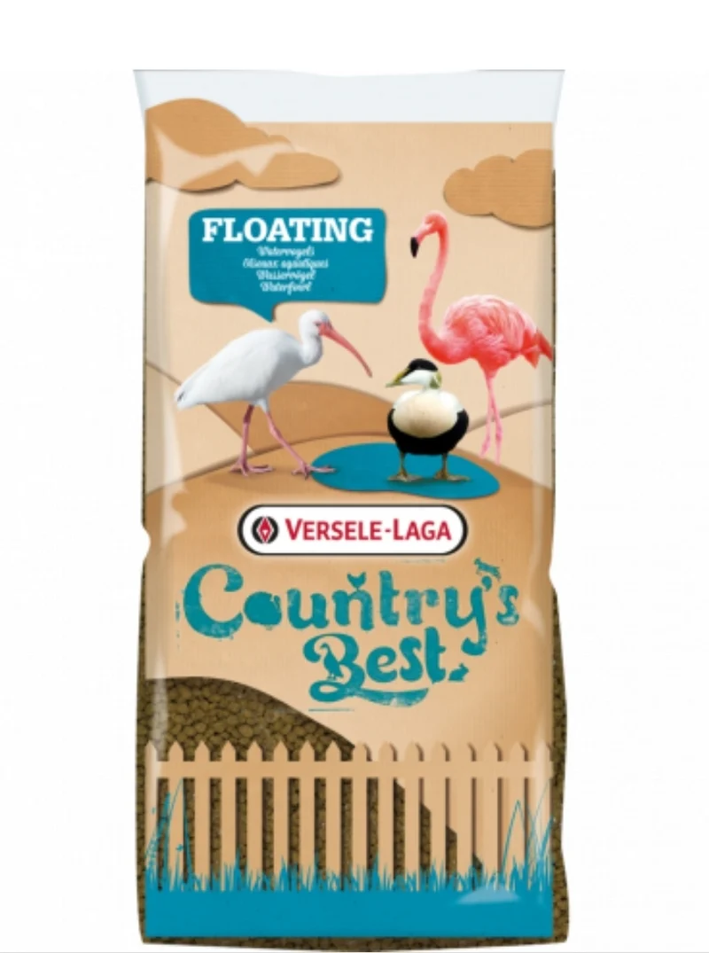 Country's Best - Granulés flottants polyvalents 4 mm - Pour ibis et autres échassiers à partir de 4 semaines - 15 kg - Versele Laga