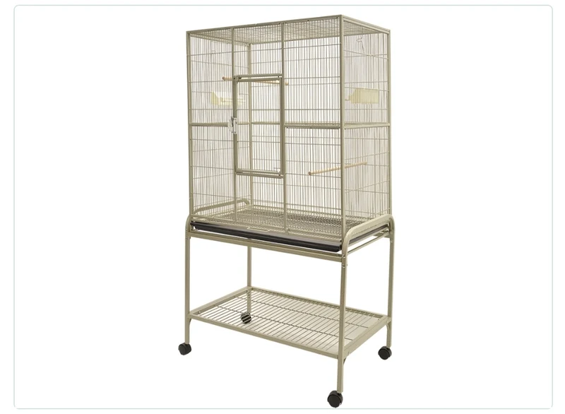 Chambre Volière Beige 86 x 54 x 157 Sur Roulettes