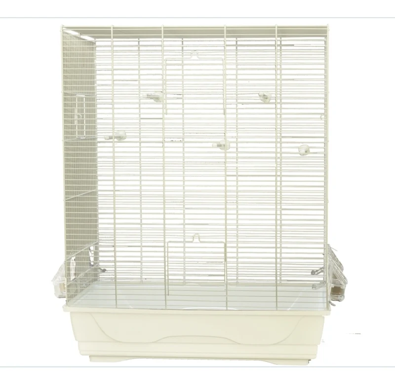 CAGE PETIT OISEAU AMBRA BLANC/BLANC 56,5X36,5X74CM