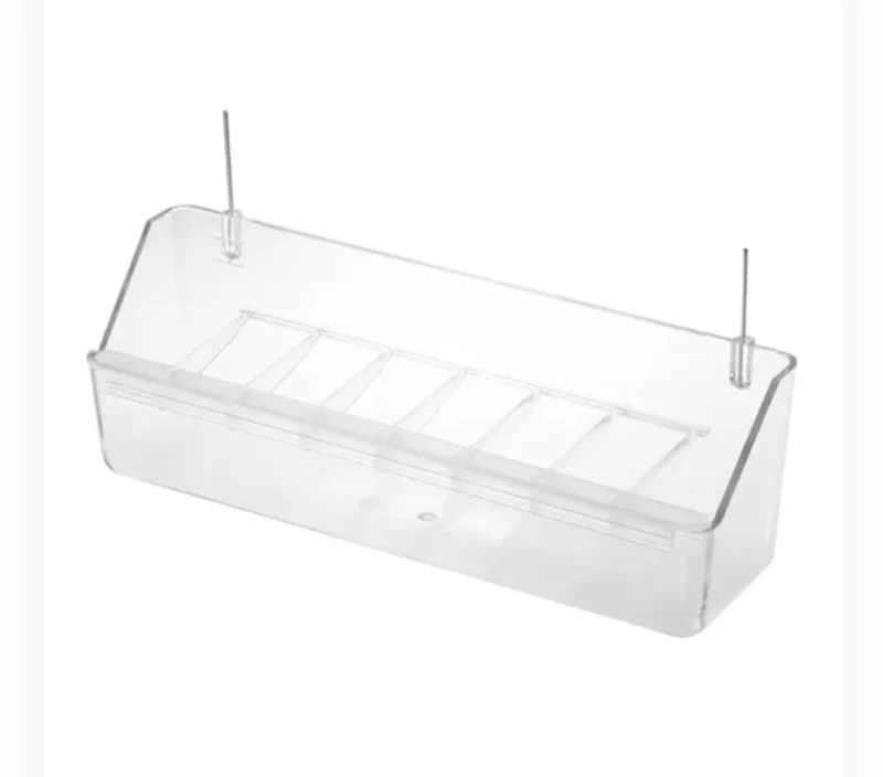 Plateau Alimentaire Volière + Grille Transparent 21cm