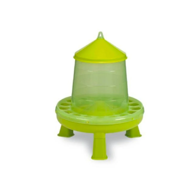 Silo à aliments en plastique GAUN 4 kg avec base verte •