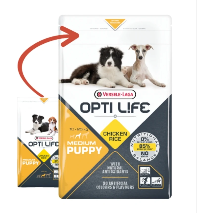Chiot Medium - Races Medium - Poulet 2,5kg - Opti Life