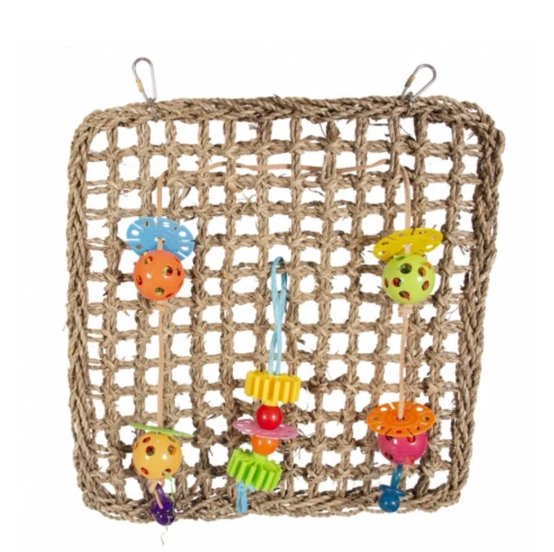 Filet à grimper avec jouets colorés - 41x37cm