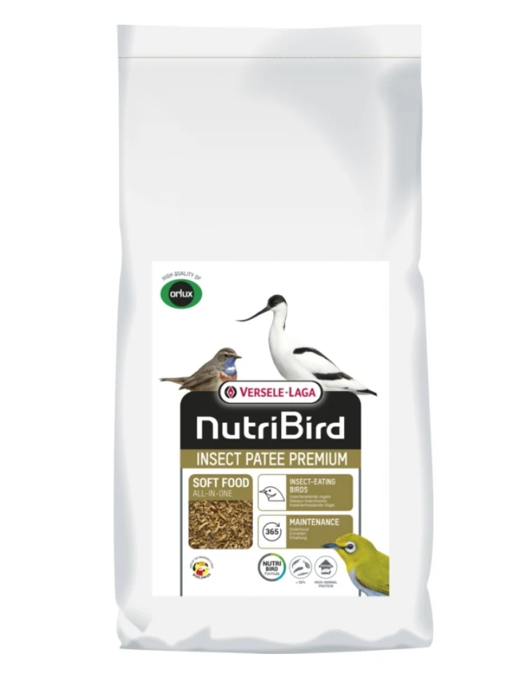 Pâtée d'insectes Nutribird Premium 10 kg - Min. 50% Insectes - Aliment complet pour tous les mangeurs d'insectes
