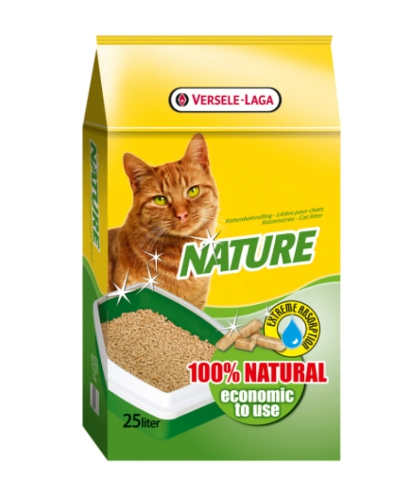 Versele-Laga Nature 25 L - Litière Naturelle Pour Chat Avec Copeaux De Bois
