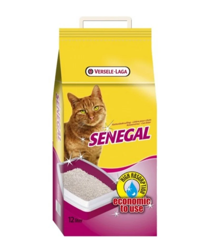 Versele-Laga Senegal 30 L - Litière Pour Chat Aux Granulés D'Argile Blanche Du Sénégal